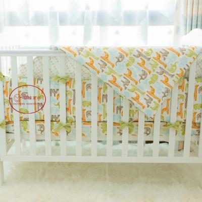 China High Quality Sustainable Cotton Baby Crib Set Children 5 Pcs Baby Bedding Bumper Set for sale