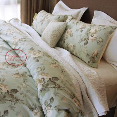 China Sustainable Custom Printed Quilted Bedspread Set Cotton Comforter Bedspread Set for sale