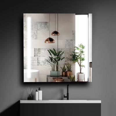 China CURRENT Demister US Double Door Bathroom Recessed Wall Mounted Led Mirror Bathroom Medicine Cabinet for sale