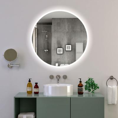 China Best Selling Illuminated Customize CE Bathroom Mirror With Led Backlit Smart Round Light Blow Bathroom Mirrors for sale