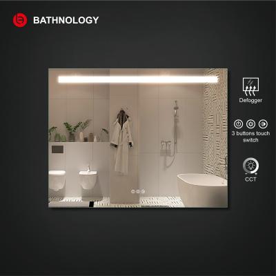 China MFT9070DBL Modern Residential Hotel Decor Expanding Waterproof Wall Lighted Backlit Vanity Bathroom Smart Bath Led Mirrors for sale