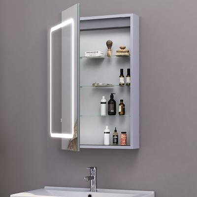 China Modern high quality wall hung bathroom LED mirror with magnifying mirror cabinets led light cabinet for chinese medicine cabinet for sale