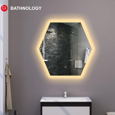 China Quality And Quantity Assured Magnifying Mirror Touch Screen Dimming Function Bathroom Simple Smart Led Mirror for sale