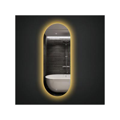 China Hotel Bathroom Vanity Mirror Frameless Fog Light Led Touch Screen Illuminated Smart Mirror for sale