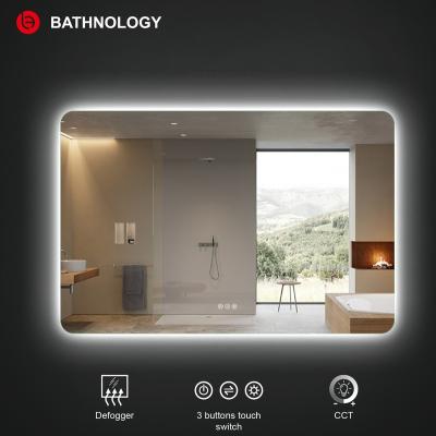 China Wholesales Bathroom Mirror Magnifying Anti-fog Device Function Smart Wall Mounted Led Mirror for sale