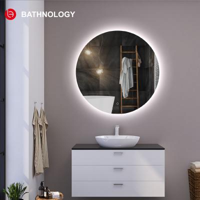 China Amazon Vanity Mirror Illuminated Modern Smart Bathroom Mirror With Light Touch Control Bathroom Mirror for sale