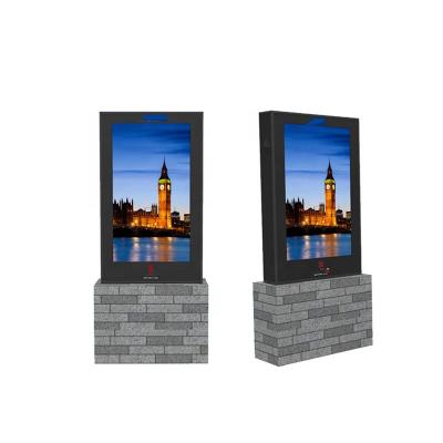 China Outdoor Affiliate Program Totem Advertising Machine Outdoor Display Signs Double Screen Advertising Kiosk for sale