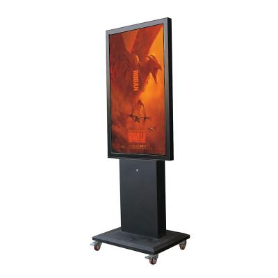 China Outdoor Affiliate Program Mobile Signage Display Advertising Playing Equipment Rolling Rack Digital Signage for sale