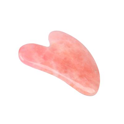 China Face Rose Quartz Gua Sha Tool Natural Jade Gua Sha Gua Sha For Face Massage for sale