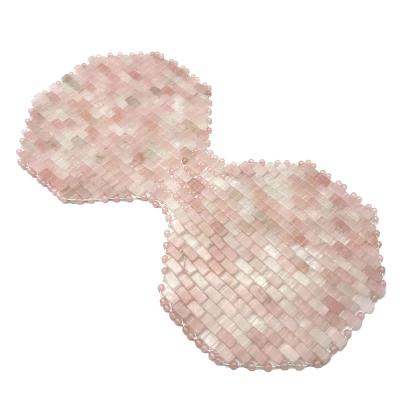 China Body Rose Quartz Chest Massage Mask Natural Rose Quartz Jade Breast Mask for sale