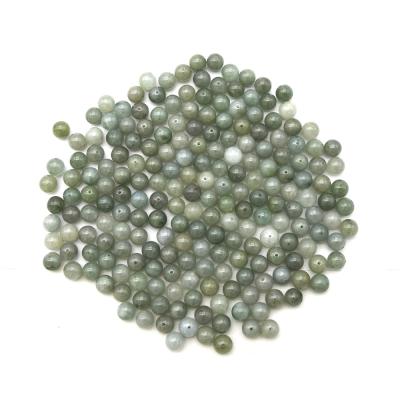 China Bracelet Necklace DIY Jewelry Making 10mm Natural Green Round Burma Emerald Jadeite Loose Beads Jade Beads For Bracelets Necklace And Earring DIY Jewelry Making for sale