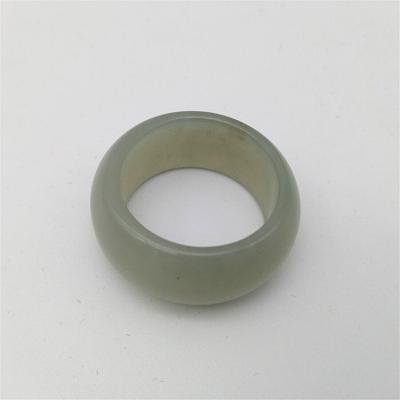 China The Other Natural Nephrite Jade Ring Green White Jade Ring for sale