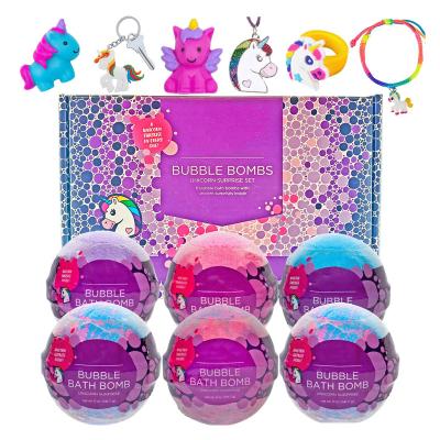 China Wholesale Cute Private Label Jewelry Crystal 150G Clean Surprise Little Cheek Inside Kids Bath Fizzies Bombs Set for sale