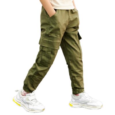 China Wholesale Breathable Kids Wear 100% Cotton Boys Cargo Pants Boy's Trousers Casual Pants Breathable Cotton Backing for sale