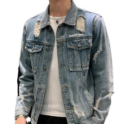 China Logo Mens Snow Indigo Men's Winter Denim Jackets Custom Made Reversible Hot Sale Bulk Manufacturing For Wholesale for sale