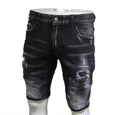 China High Quality Breathable Design Mens Casual Button Denim Shorts Ripped Custom Distressed Mens Stretch Jeans for sale