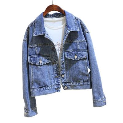 China 2021 New Celebrity Web Style Retro Women's Short Denim Jacket All-match Denim Jacket Breathable Jean Woman Jean Jacket for sale