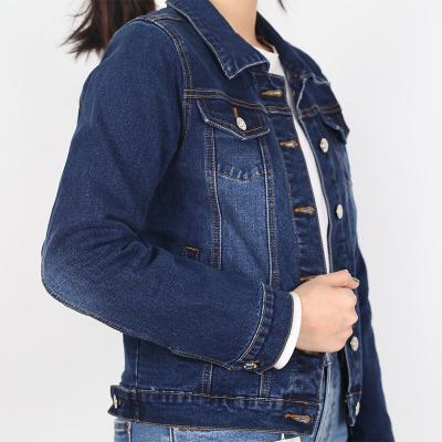 China Newest Viable Fashion Denim Jacket For Women Spring Autumn Collar Trucker Denim Jean Jacket Women Denim Jacket Light Blue Girl for sale