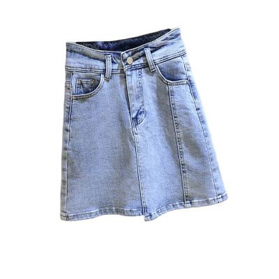 China Wholesale Hot Sales Summer Anti-Static Women Denim Skirts Girls Jeans Skirts Denim Women Long Denim Skirts Slim Line A Elastic for sale