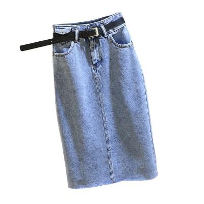 China Anti-static plus size women skirt high waist denim jeans short skirt skirt long hot women denim girls denim short skirt for wholesale for sale