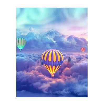 China New Full Round Classic/Postmodern Diamond Painting Hot Air Balloon Art Diamond Embroidery Cross Stitch Kit Diamond Resin Drill Handicrafts for sale