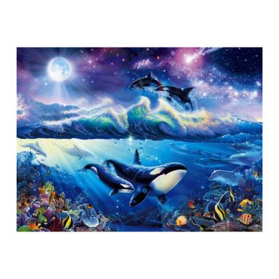 China New Classic/Postmodern 5D Diamond Painting Blue Whale Diamond Embroidery Home Decoration Handmade Cross Stitch Artwork Kid Gifts Crafts for sale