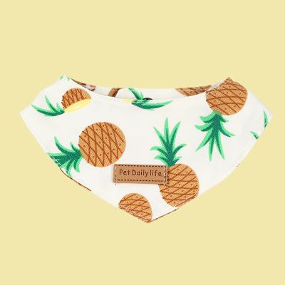 China 2021 New Wholesale Personalized Spot Pet Fruit Pattern Saliva Towel Triangle Scarf Dog Cat Collar Scarf for sale