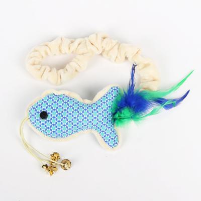 China Viable factory wholesale funny undamaged fish pillow pet toy pet grass carp simulation plush fish toy cat toy for sale