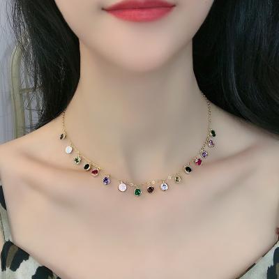 China Fashion new vintage color lovely lovely summer plus pendant girl contracted necklace for sale