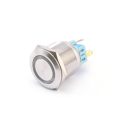 China Momentary / Latching 25MM Warm White 36V LED Angel Eye RGB Push Button Switch for sale