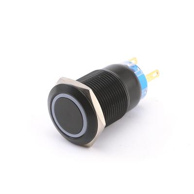 China Momentary / Latching Oxidation Indicator Green Blue Yellow Black White Strip Led Push Button Switch for sale