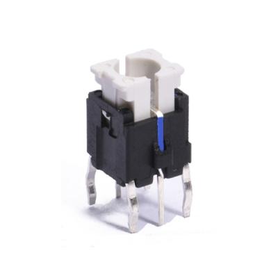 China 6*6mm Metal Plastic Electrical DIP LED Through Hole Blue Power Tactile Switch for sale