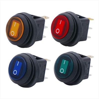 China IP65 Plastic Degree 12V Waterproof LED Boat Car Rocker Switch for sale