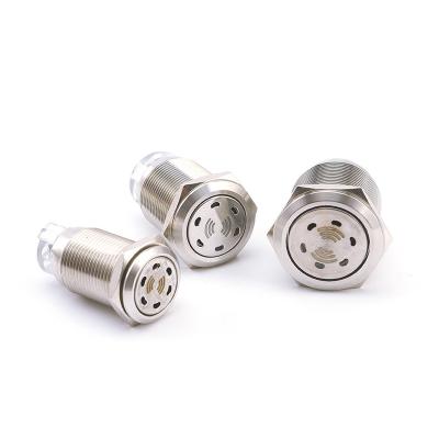 China SS Red Stainless Steel 12v 24v 110v 220v Mount Hole 16mm Metal Flash Buzzer for sale