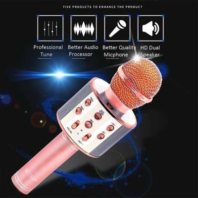 China Protable WS858 Professional Wireless Microphone Mic Music Player Singing Recorder KTV Karaoke Handheld Microphone for sale