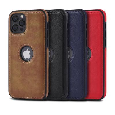 China Shockproof Designer Phone Cases With Logo Hole Luxury Fashion Brand Mobile Phone Leather Case For Apple iPhone 11 12 13 14 Pro Mini Max for sale