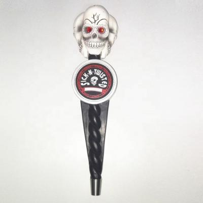 China Resin Disposable Different Skull Brewery Brand Flavor Novelty Bar Beer Tap Main Handle for sale