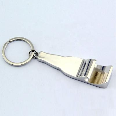 China Viable Beer Bottle Shaped Custom Metal Bottle Opener Logo Keychain Bottle Opener Personalized for sale