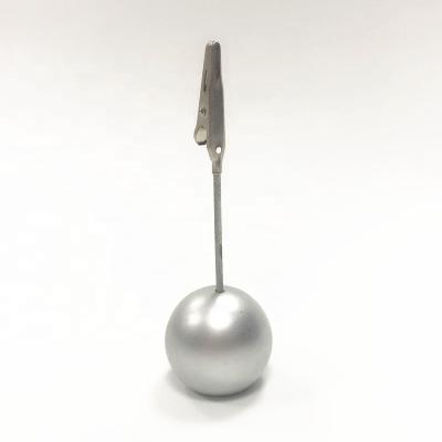 China Europe Wholesale Custom Silver Globe Shaped Novelty Desktop Paper Note Clip Holder for sale