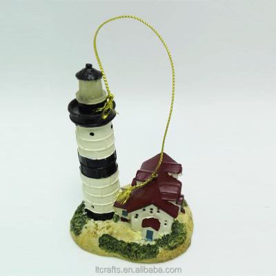 China Europe resin house miniature type decorative lighthouse for garden decoration for sale