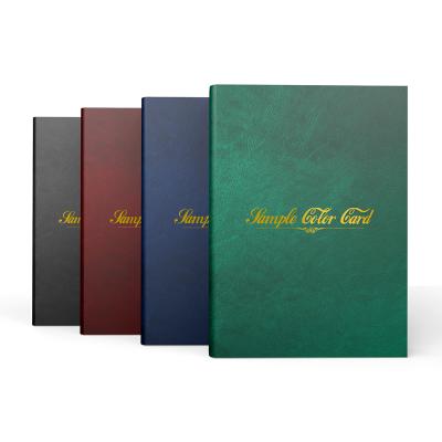 China Eco-friendly Custom Leather Binder Custom Logo Ring Folder A4 Leather Document Holder for sale