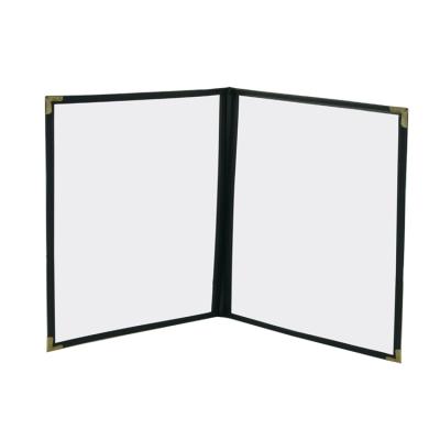 China Clear PVC menu covers 8.5X11 pvc restaurant menu book cover pvc transparent menu holder cover for sale