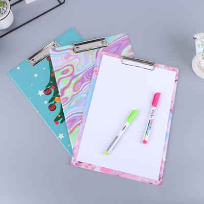 China home & Desktop Sublimation Printing PVC Clip Board A5 Plastic Clipboard For Student for sale