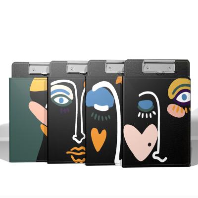 China home & Office Promotional Plastic Stationary Clip Boards Customize Sublimation Marble Printing Clipboard for sale