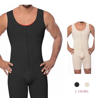 China Best Quality Mens Shapewear QUICK DRY Zipper Slim And Butt Lifter Shapewear Men Fajas Reductoras Girdle Belly Plus Size Shapewear Corset for sale