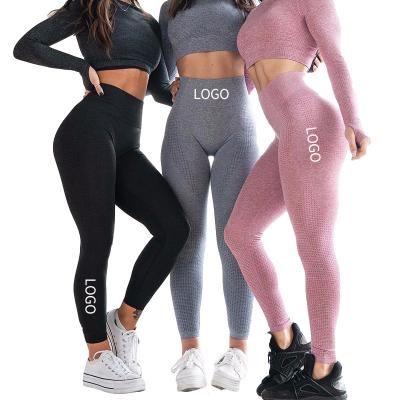 China Breathable Women 2 Pcs Tracksuit Workout Gym Yoga Set Ladies Long Sleeve Top Crop Sports Seamless Sets for sale