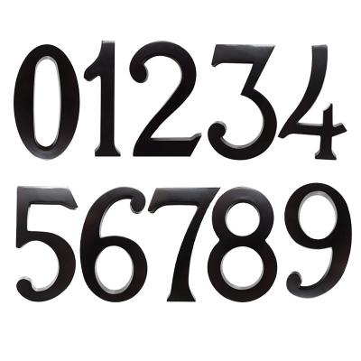 China 6 inch (150mm) Floating Mounted or Recessed Zinc Alloy Waterproof and Rustproof House Number Plate Black for sale