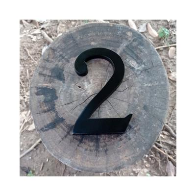 China 6 Inch 150mm Outdoor Wholesale Zinc Alloy Floating Black Modern House Number Waterproof And Rustproof for sale