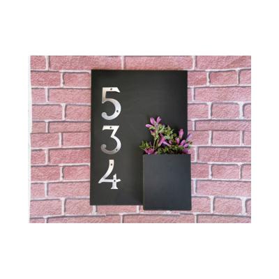 China 6 Inch (150mm) Sale Natural House Number Sign Bracket Waterproof And Rustproof Lacquered Customizable Wall Outside for sale