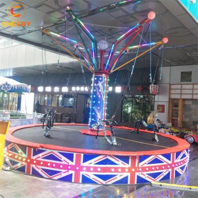 China Kids Indoor or Outdoor Movable Square Carnival Rides Amusement Park Electric Revolving Jumping Trampoline For Sale for sale